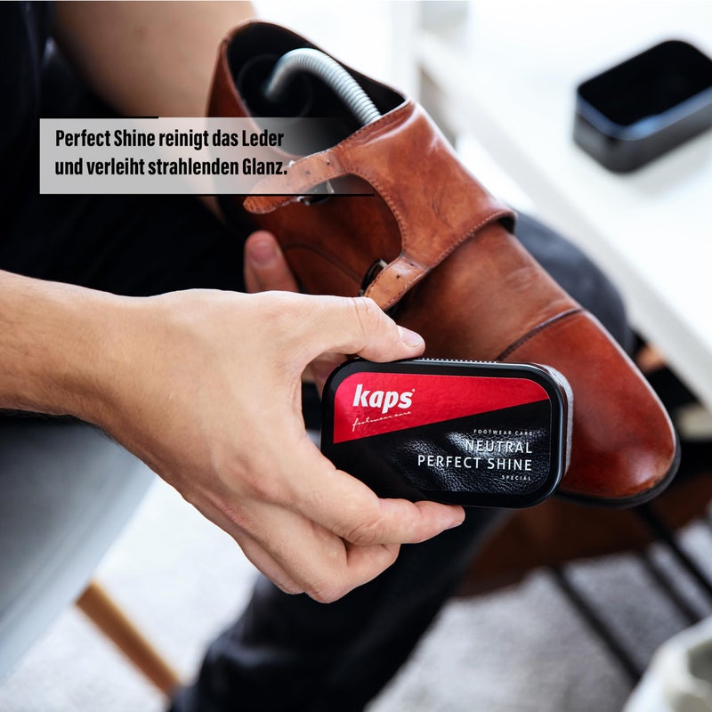 Kaps Shoe Shine Sponge - Instant Black Shoe Shiner - Shoe Polish Sponge for Leather Shoes, Boots & Leather Accessories | Premium Leather Care Product - Shoe Shine Without Polishing - Image 5